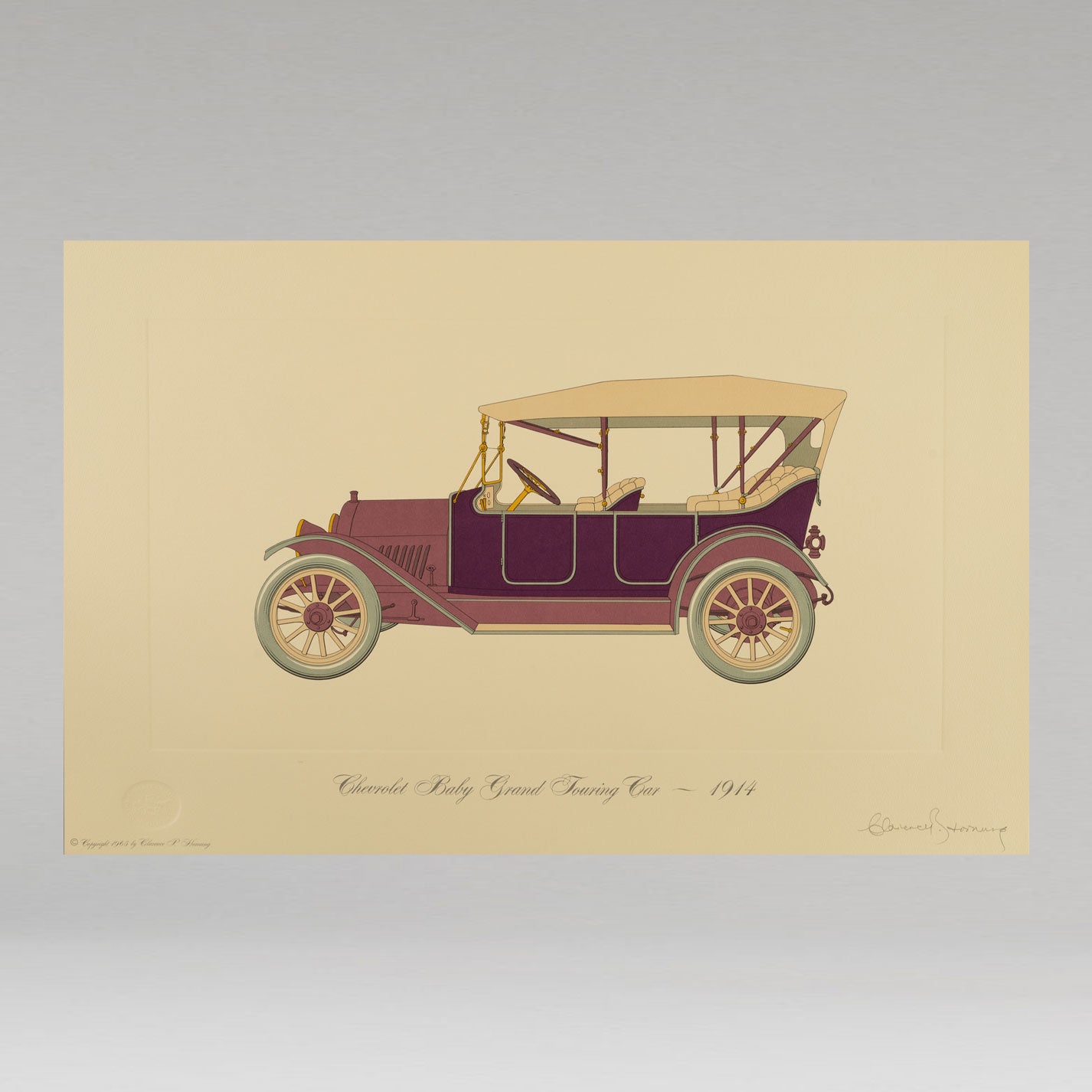 美國汽車畫廊(全套 100 幅版畫,第一版)