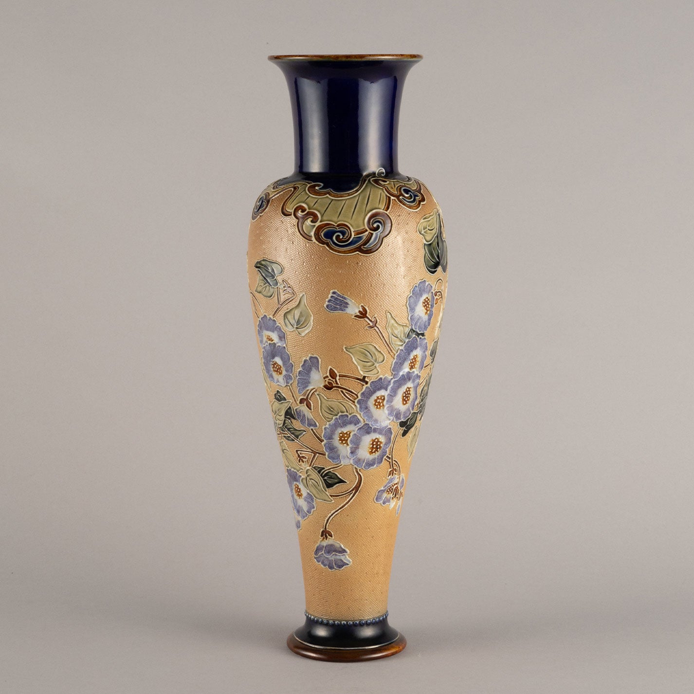 Royal Doulton "Cobart Morning-Glory pattern vase"
