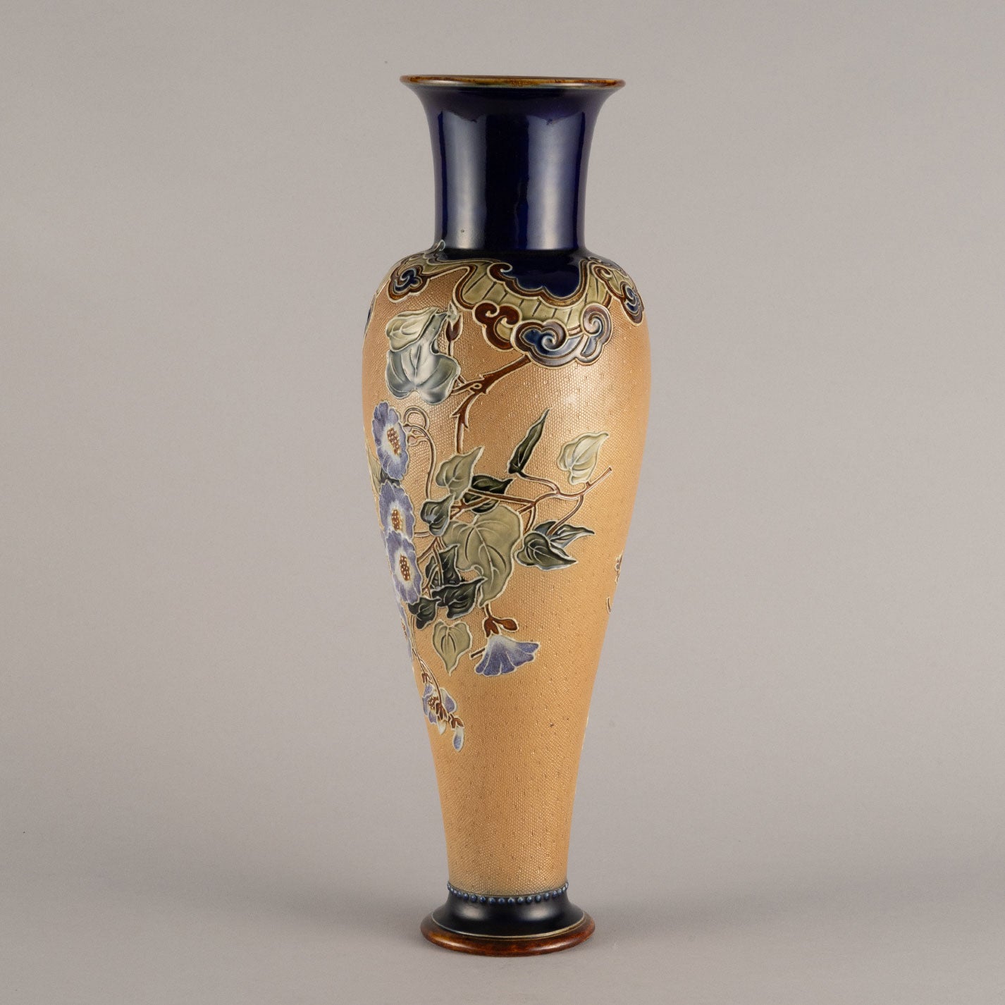 Royal Doulton "Cobart Morning-Glory pattern vase"