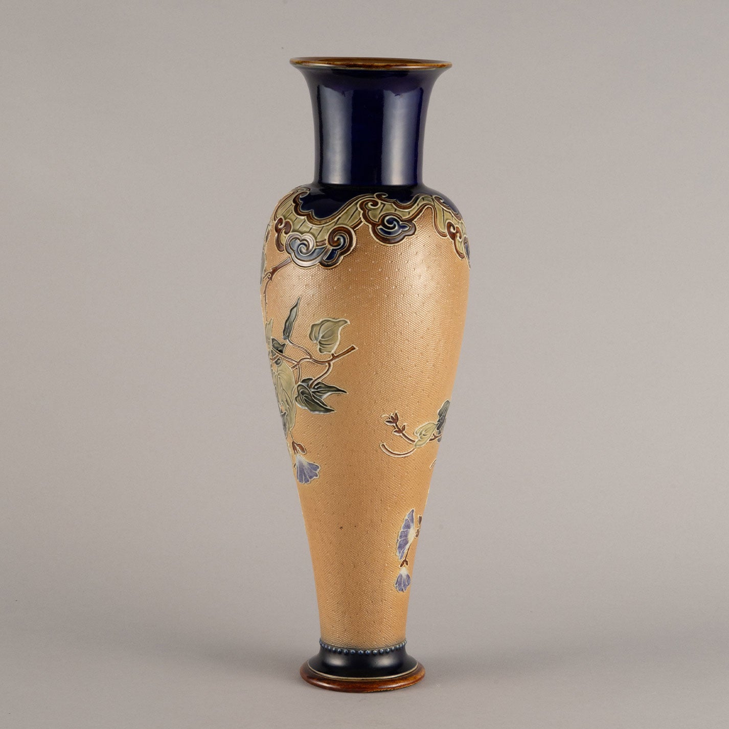 Royal Doulton "Cobart Morning-Glory pattern vase"