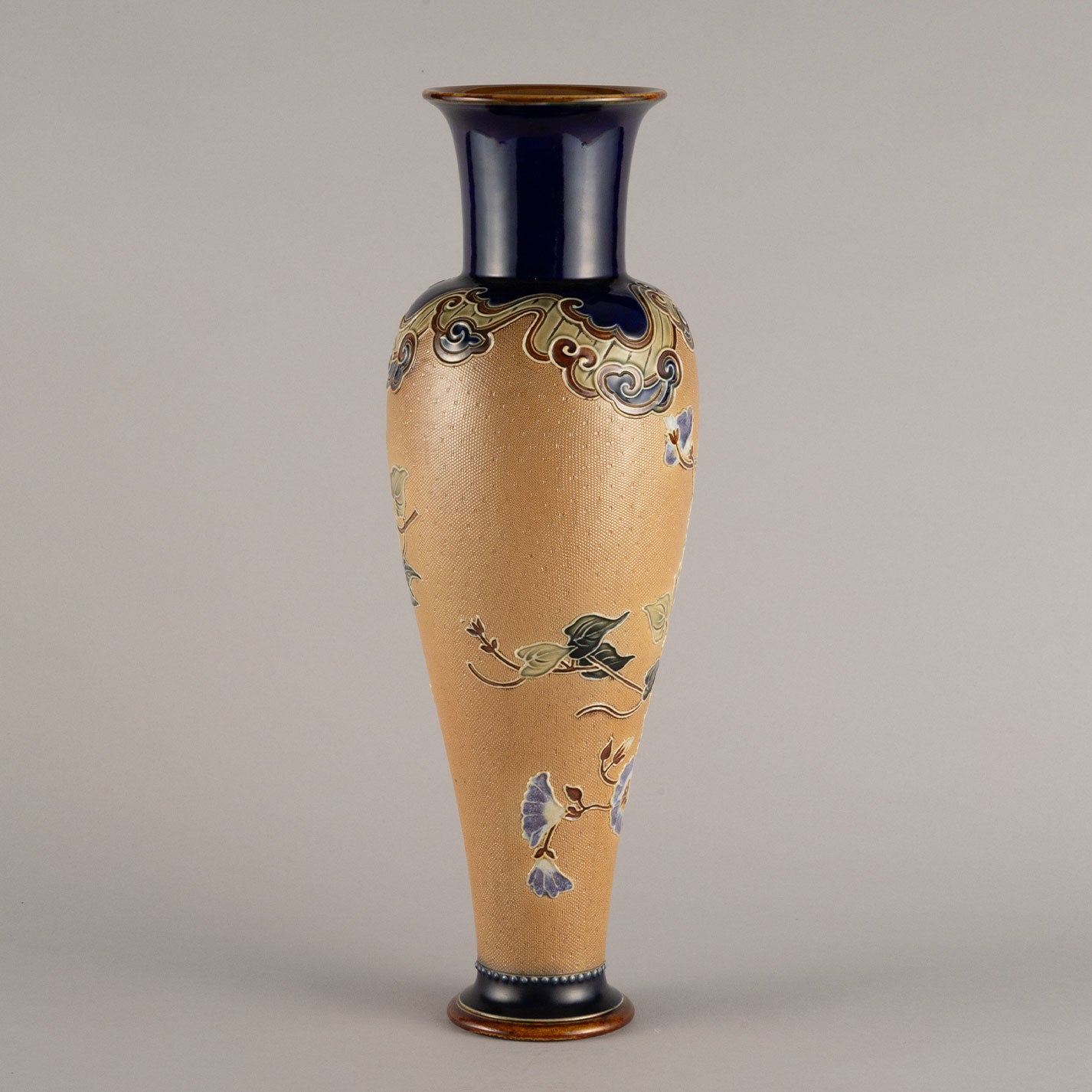 Royal Doulton "Cobart Morning-Glory pattern vase"