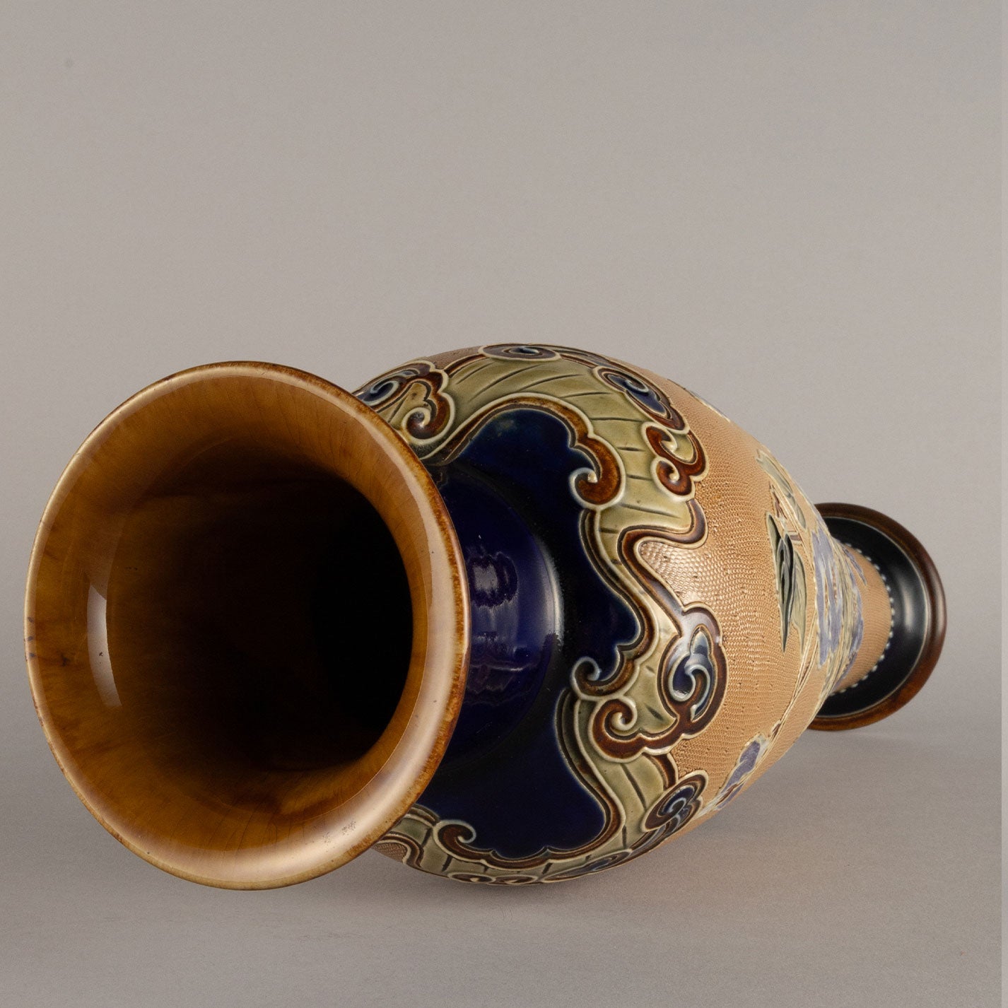 Royal Doulton "Cobart Morning-Glory pattern vase"