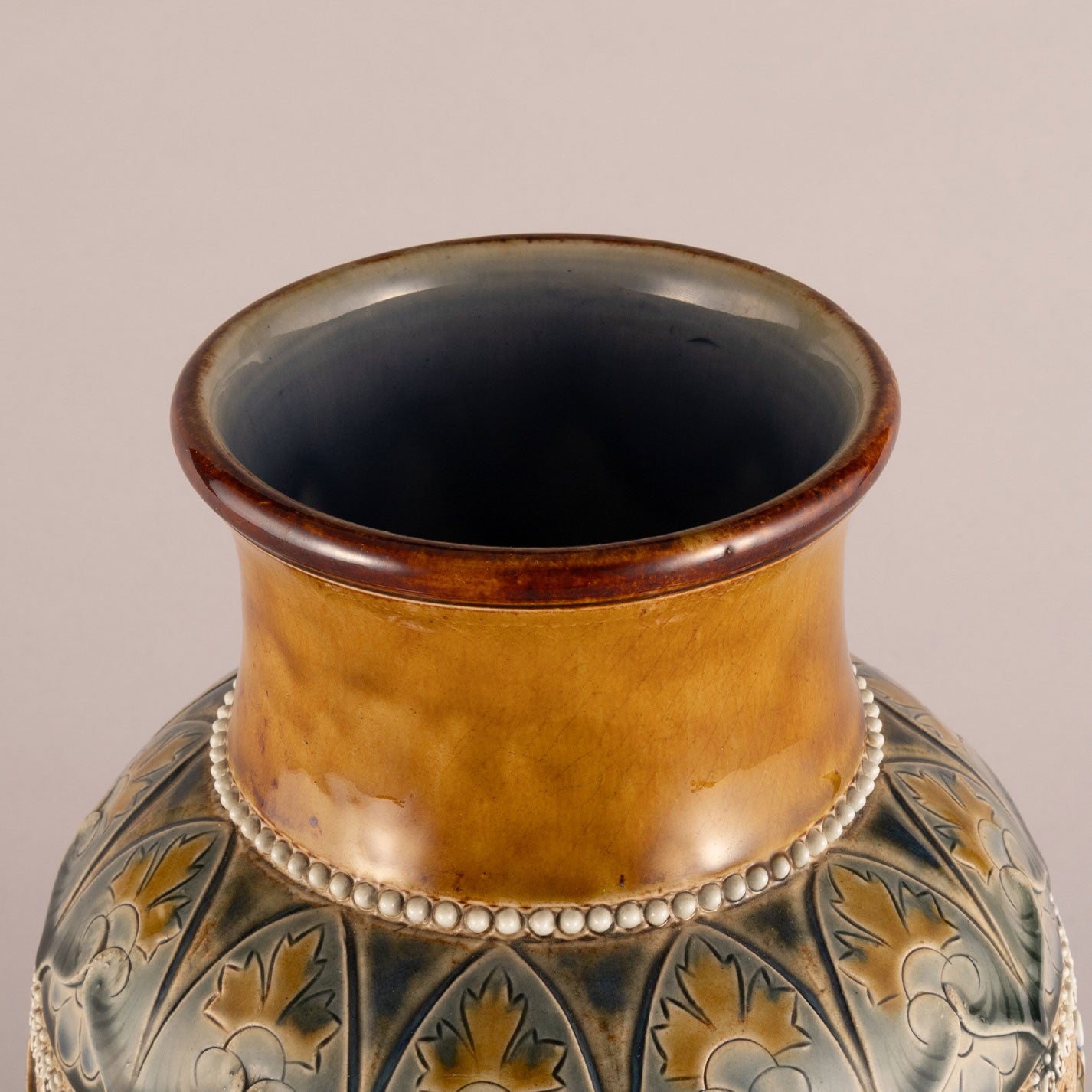 Doulton Lambeth "Flower Vase with Flower Pattern"