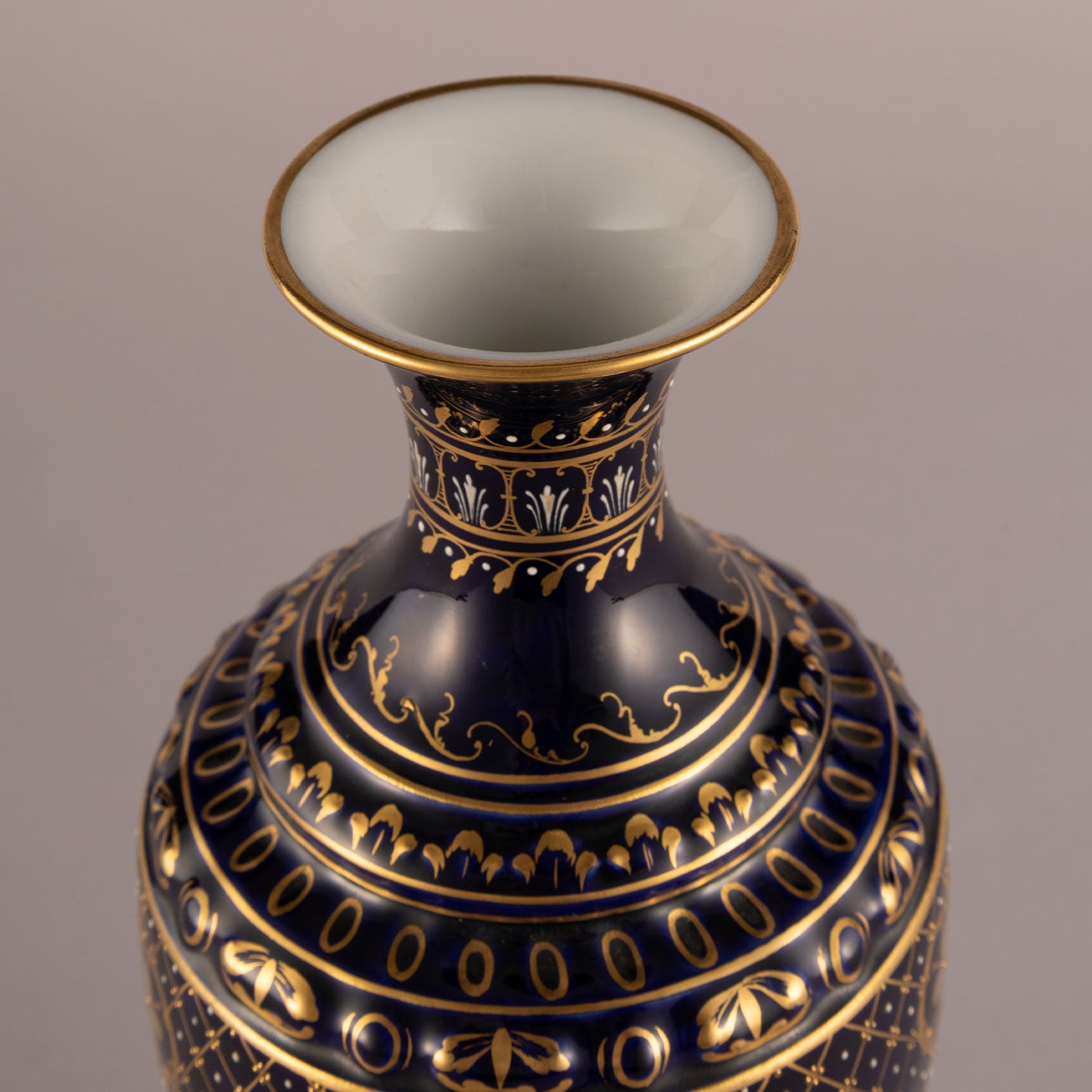 Vienna "Cobalt & gold vases (pair)"