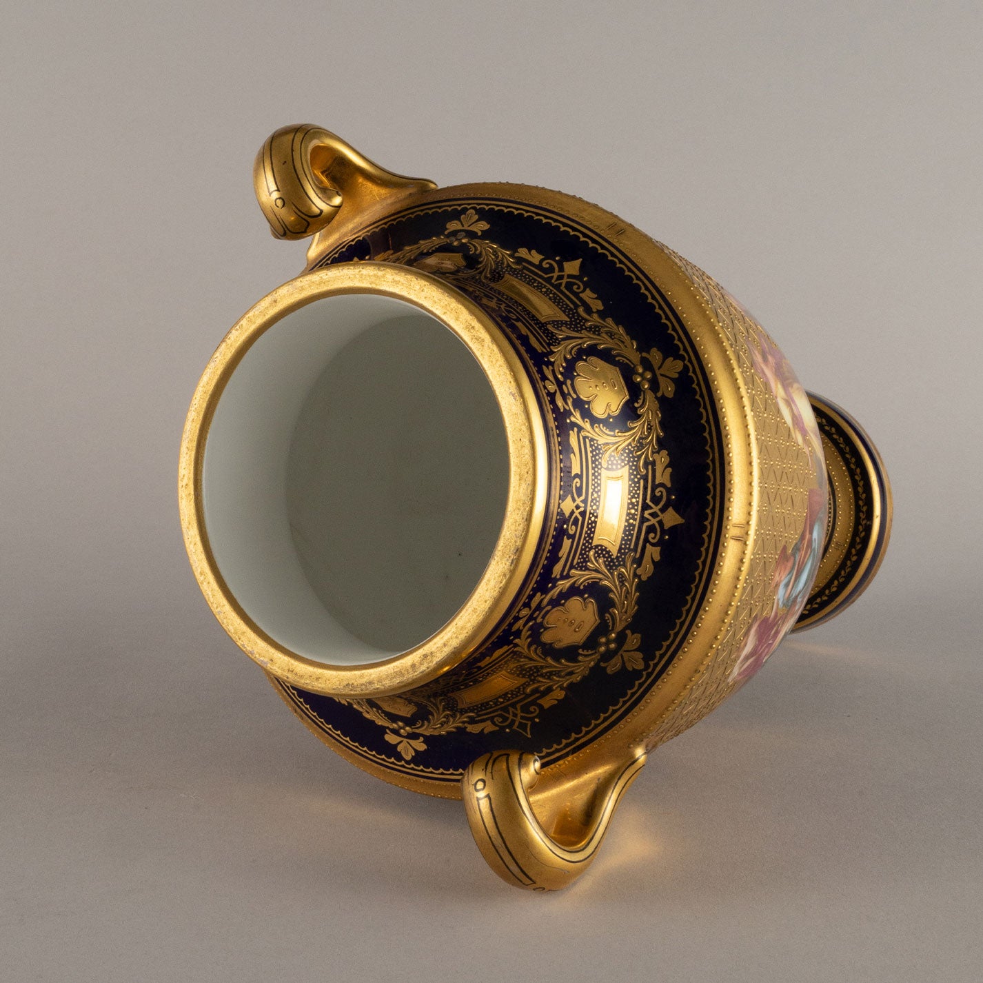 Vienna Style "Cobalt Gild Decorated Vase"