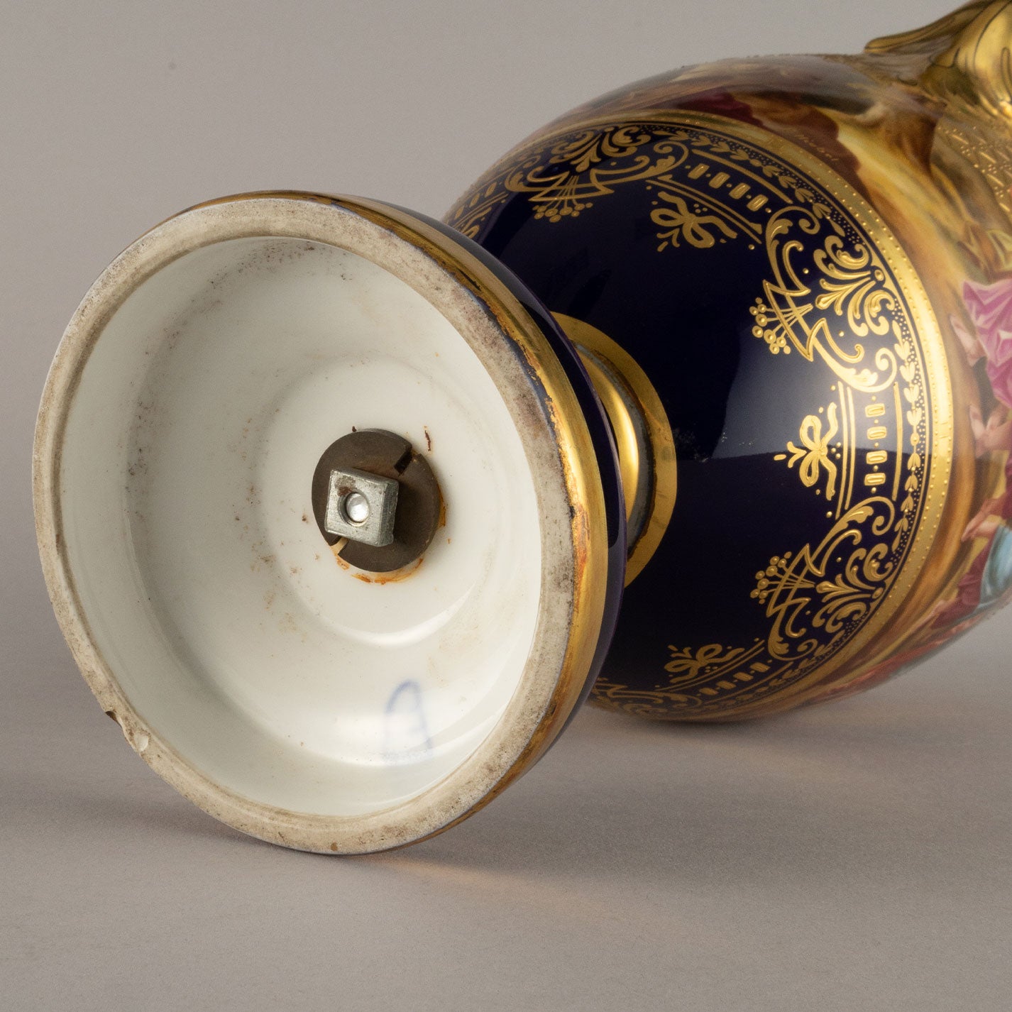 Vienna Style "Cobalt Gild Decorated Vase"