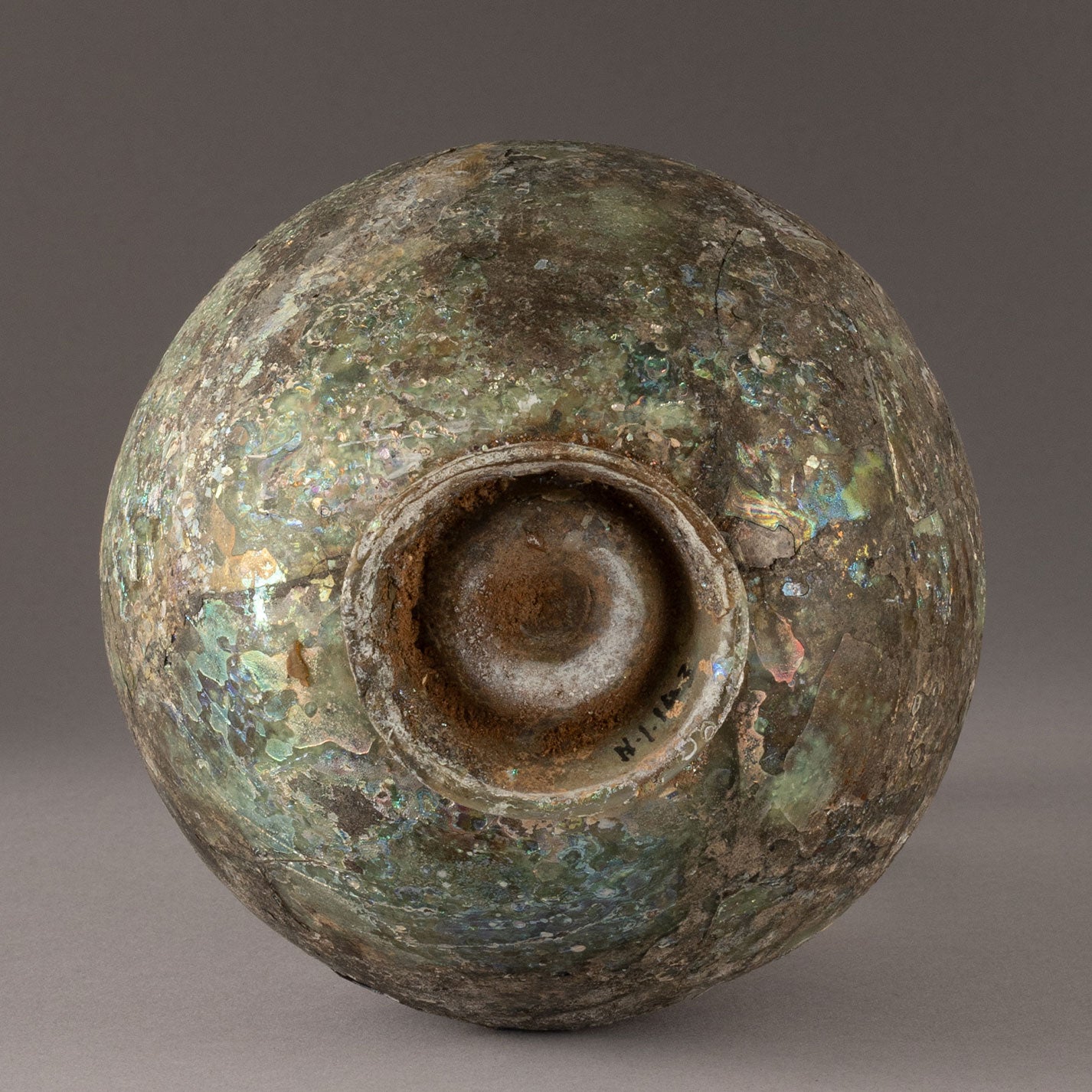 Roman glass handled ewer