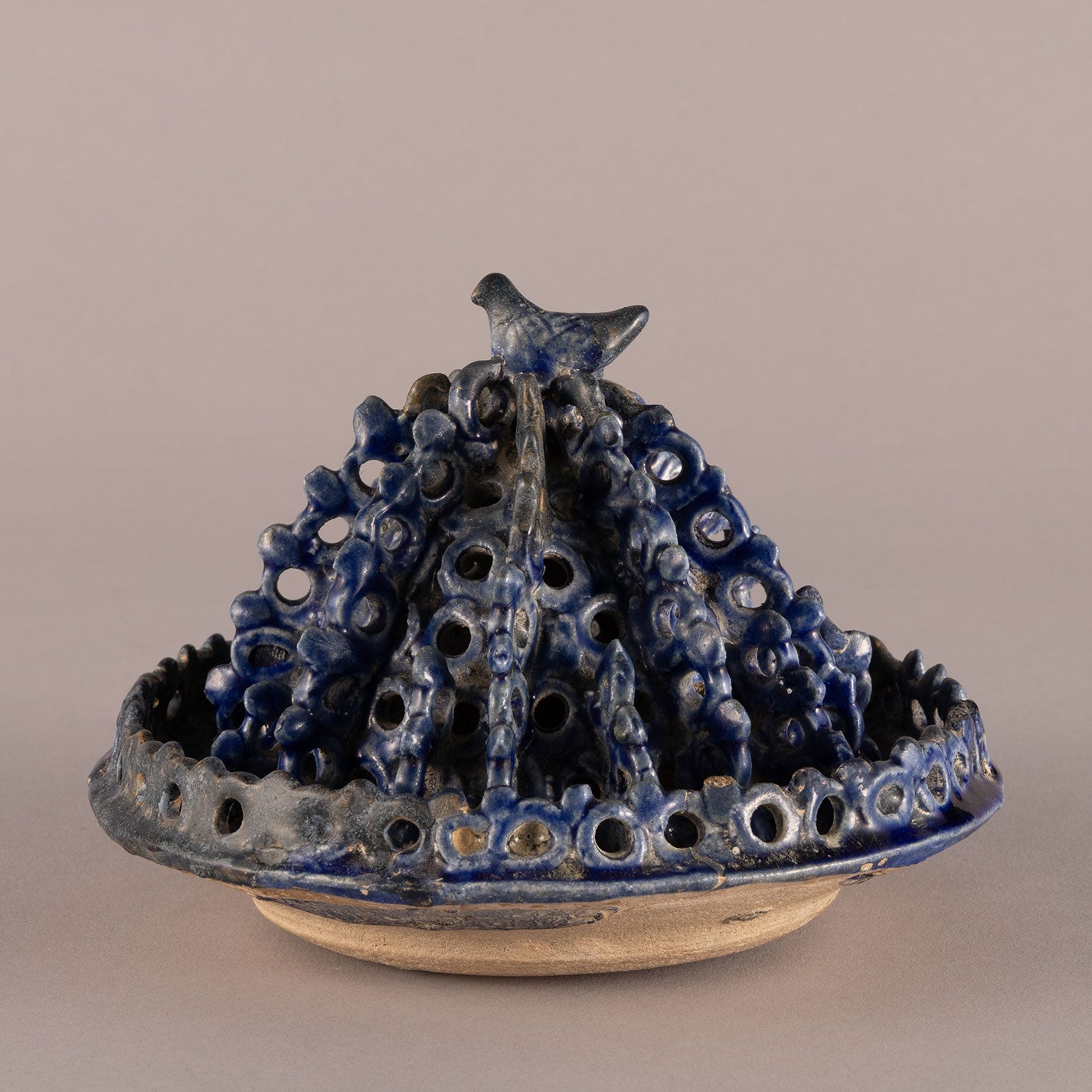 Persia Kashan "A lapis Lazuli glazed openwork incense burner"