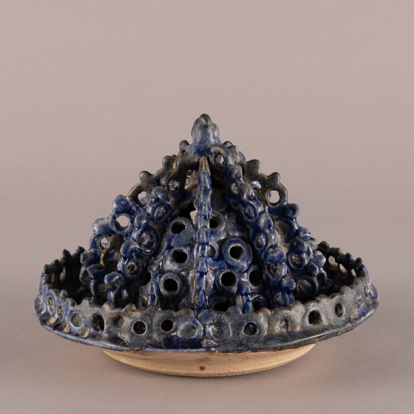 Persia Kashan "A lapis Lazuli glazed openwork incense burner"