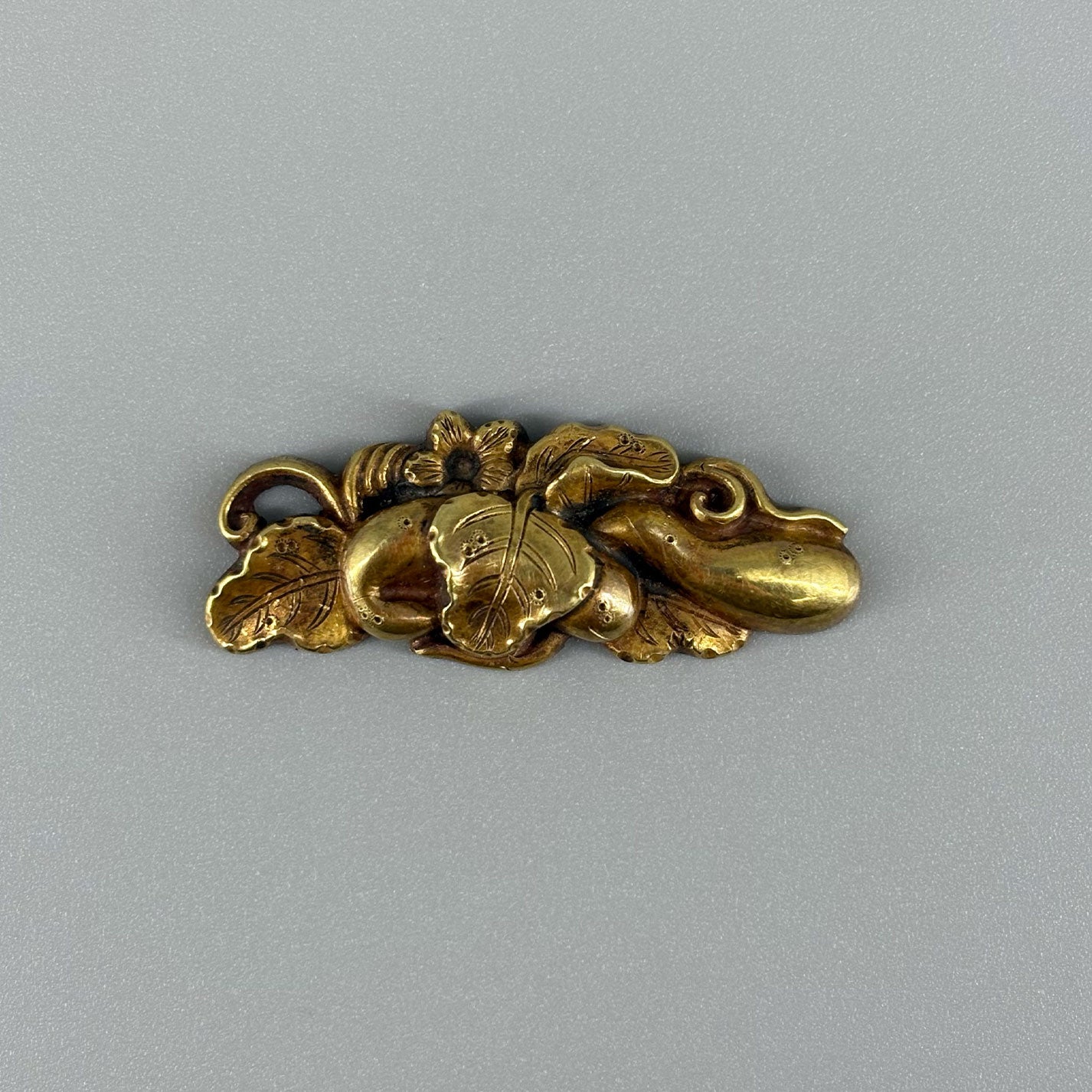 金無垢糸瓜目貫 一対