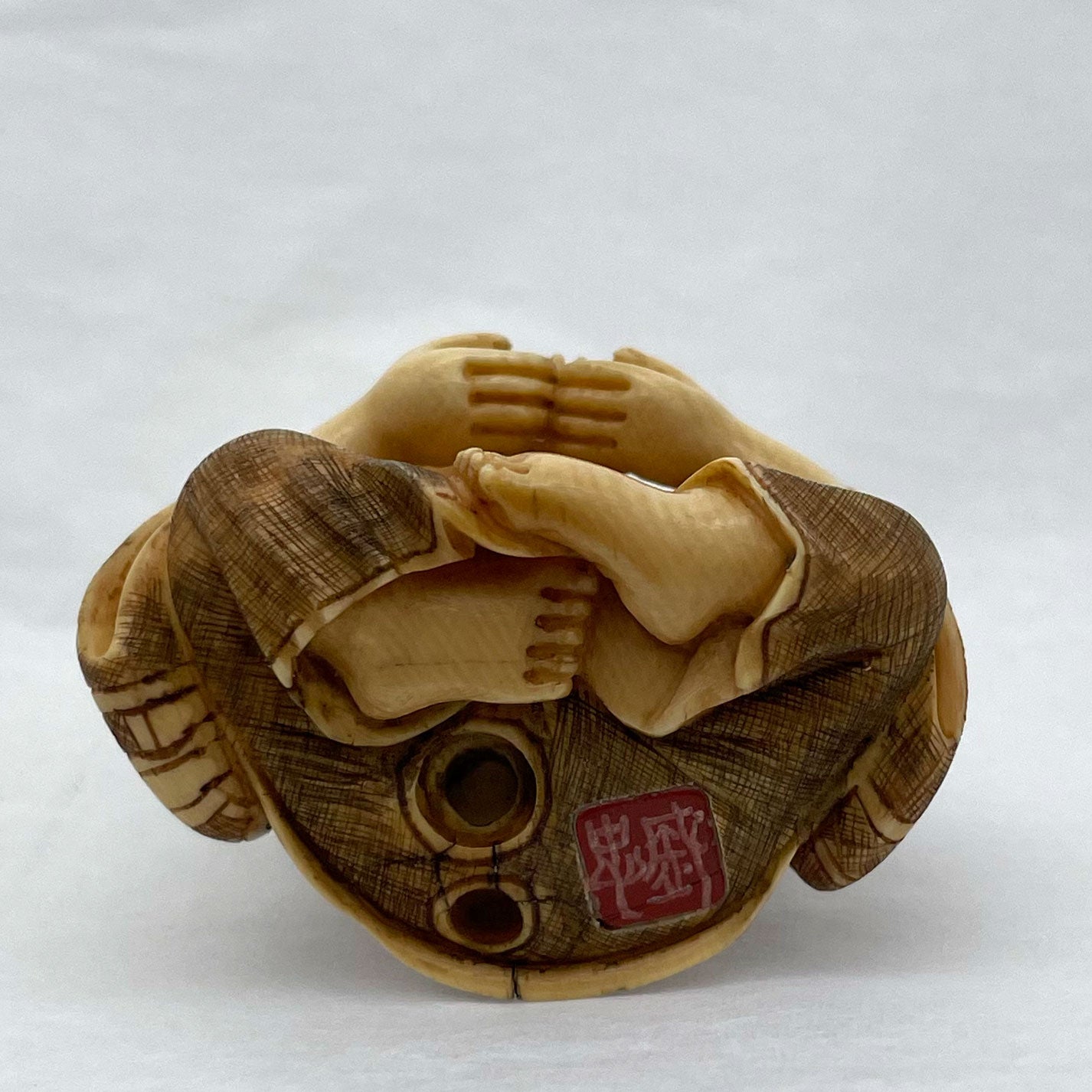 象牙根付 商人
