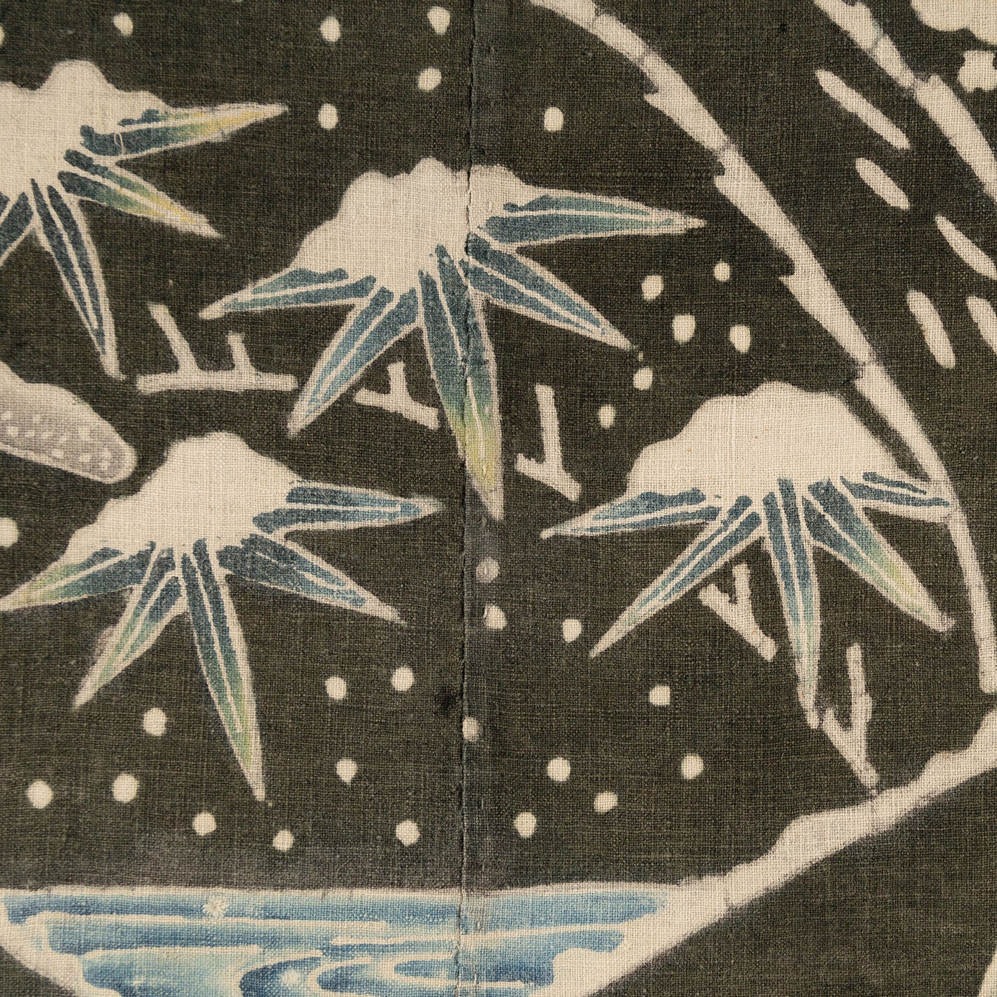 筒描 雪に松竹梅