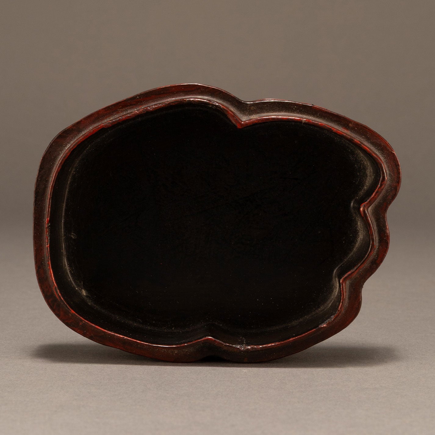 Carved red citrus incense box