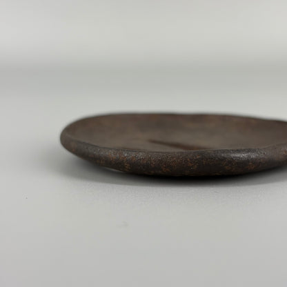 Katsura leaf iron tsuba