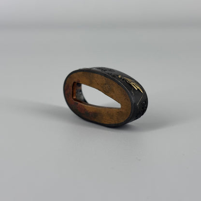 Iron inlay tsuba and other set, Sword fittings