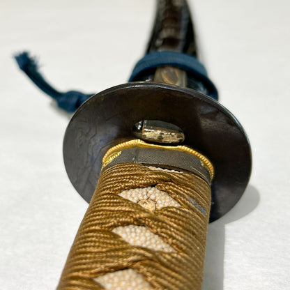 黒漆塗印籠刻腰千段刻鞘脇差拵