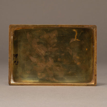 金銀象嵌扇面散文箱