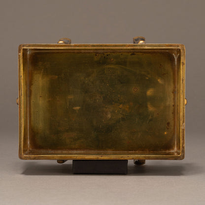 金銀象嵌扇面散文箱