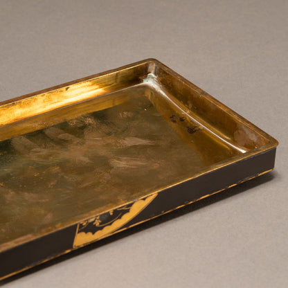 金銀象嵌扇面散文箱