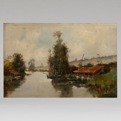 Possibly by Eugene Galien-Laloue (Fr. 1858-1941) / Lakeside