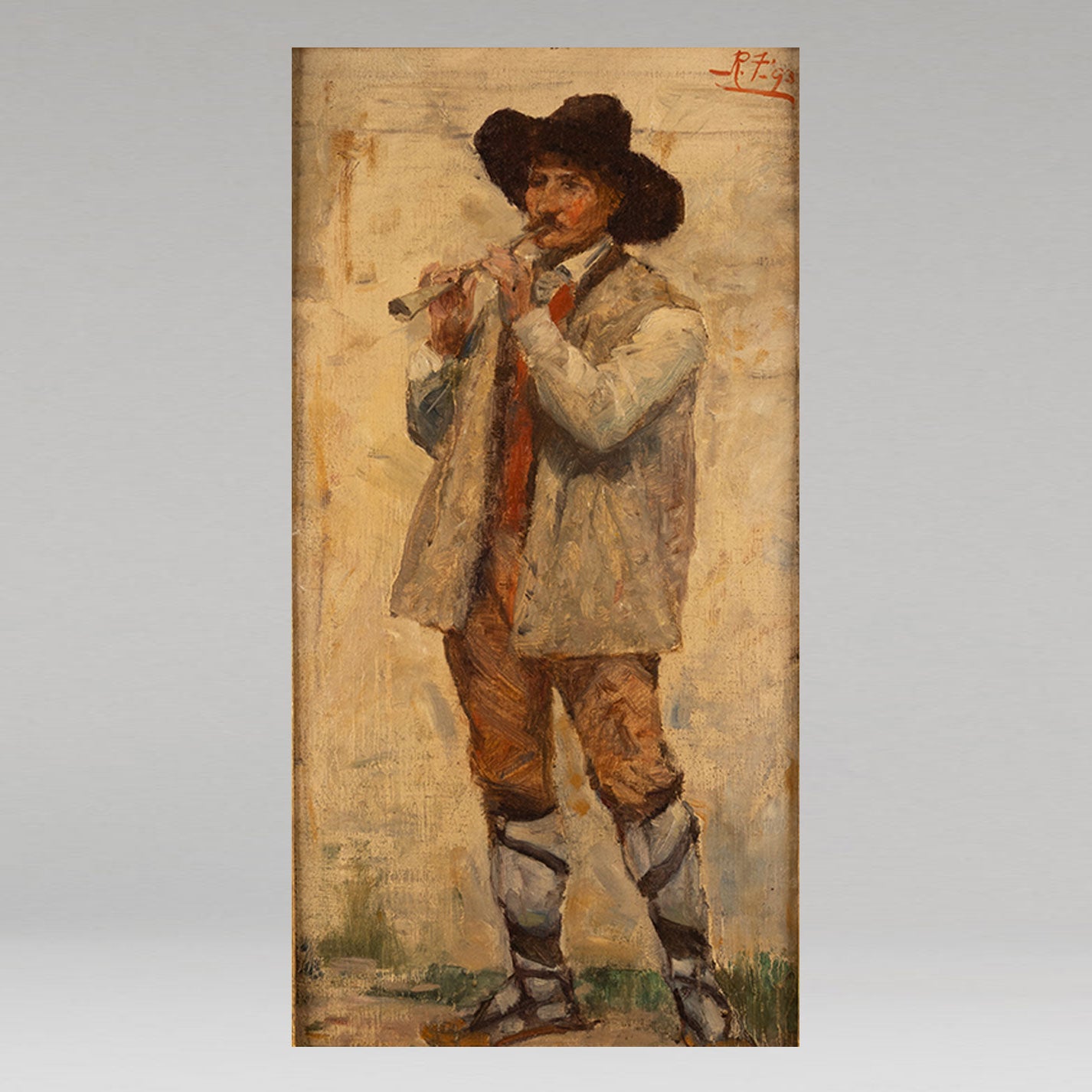 Unknown artist "The man blowing a whistle"