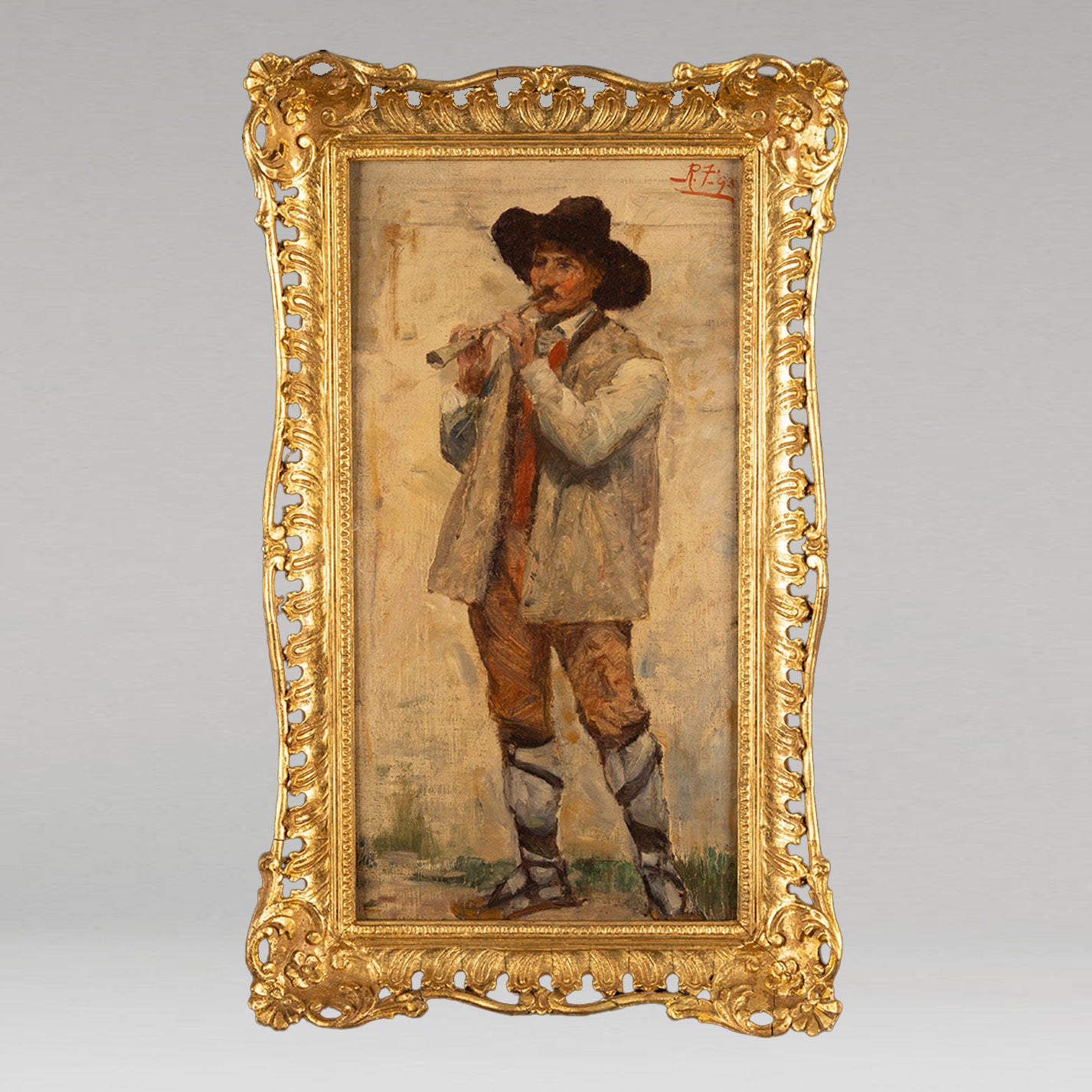 Unknown artist "The man blowing a whistle"