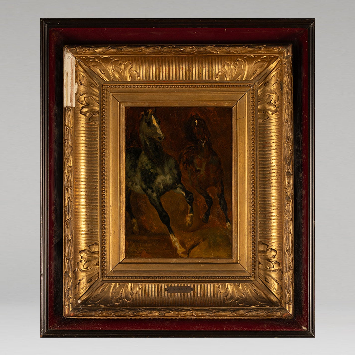 attributed to Theodore GERICAULT (Fr. 1791-1824 ) / Deux chevaux au trot