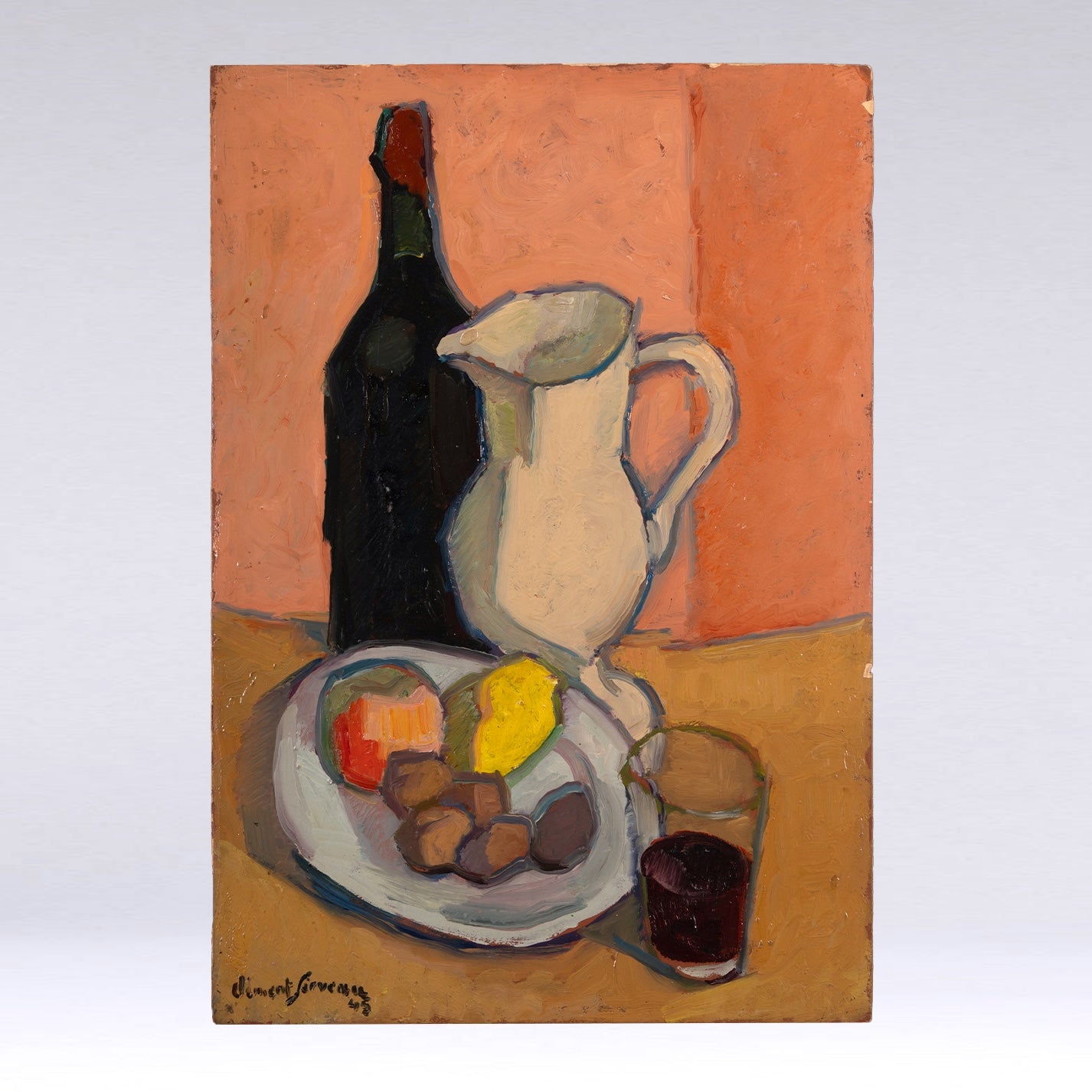 Clement SERVEAU ( Fr. 1886 - 1972 ) / Still life with pitcher
