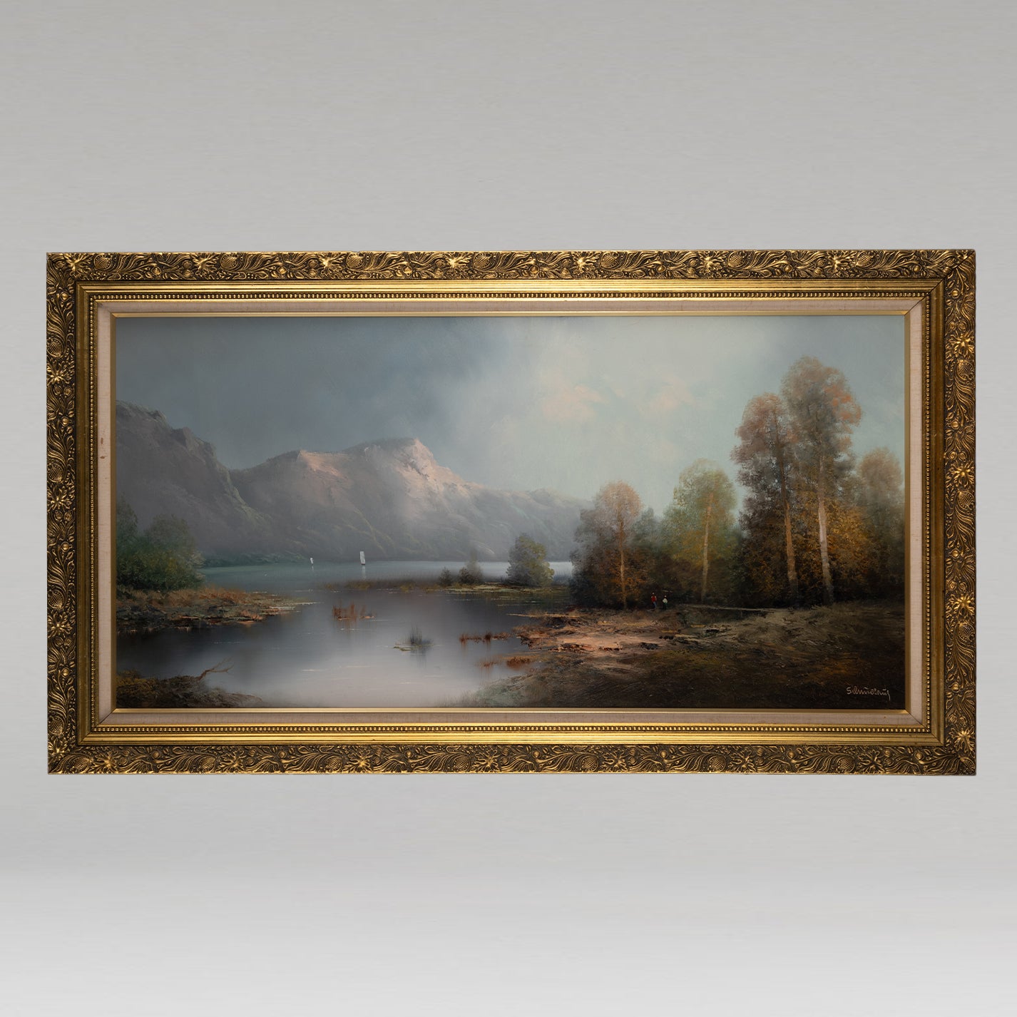 Karl SCHMIDBAUER (Austrian 1921-1998 ) / Landscape of the lake