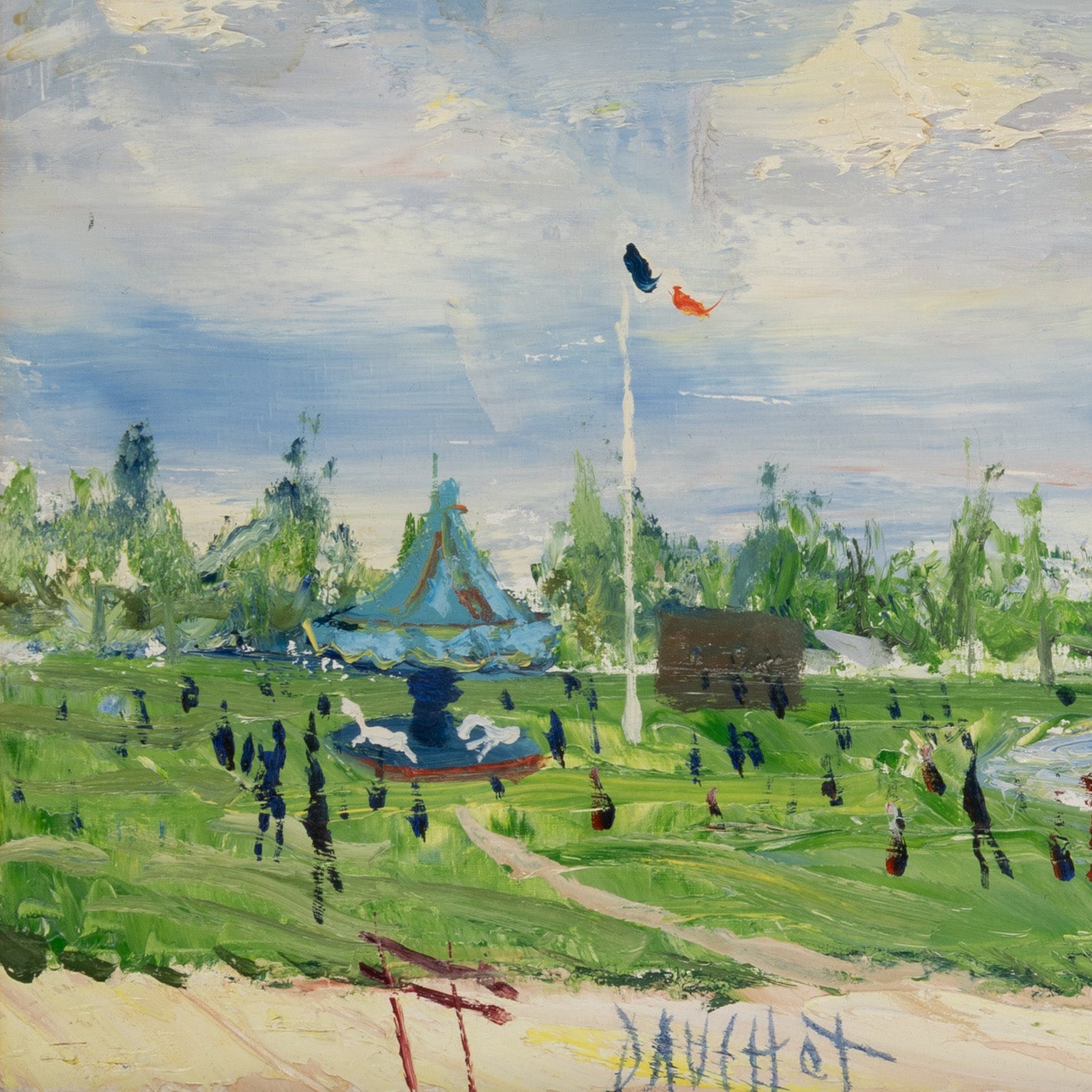 Gabriel DAUCHOT ( Fr.1927 - 2003 ) / Lac au Manège
