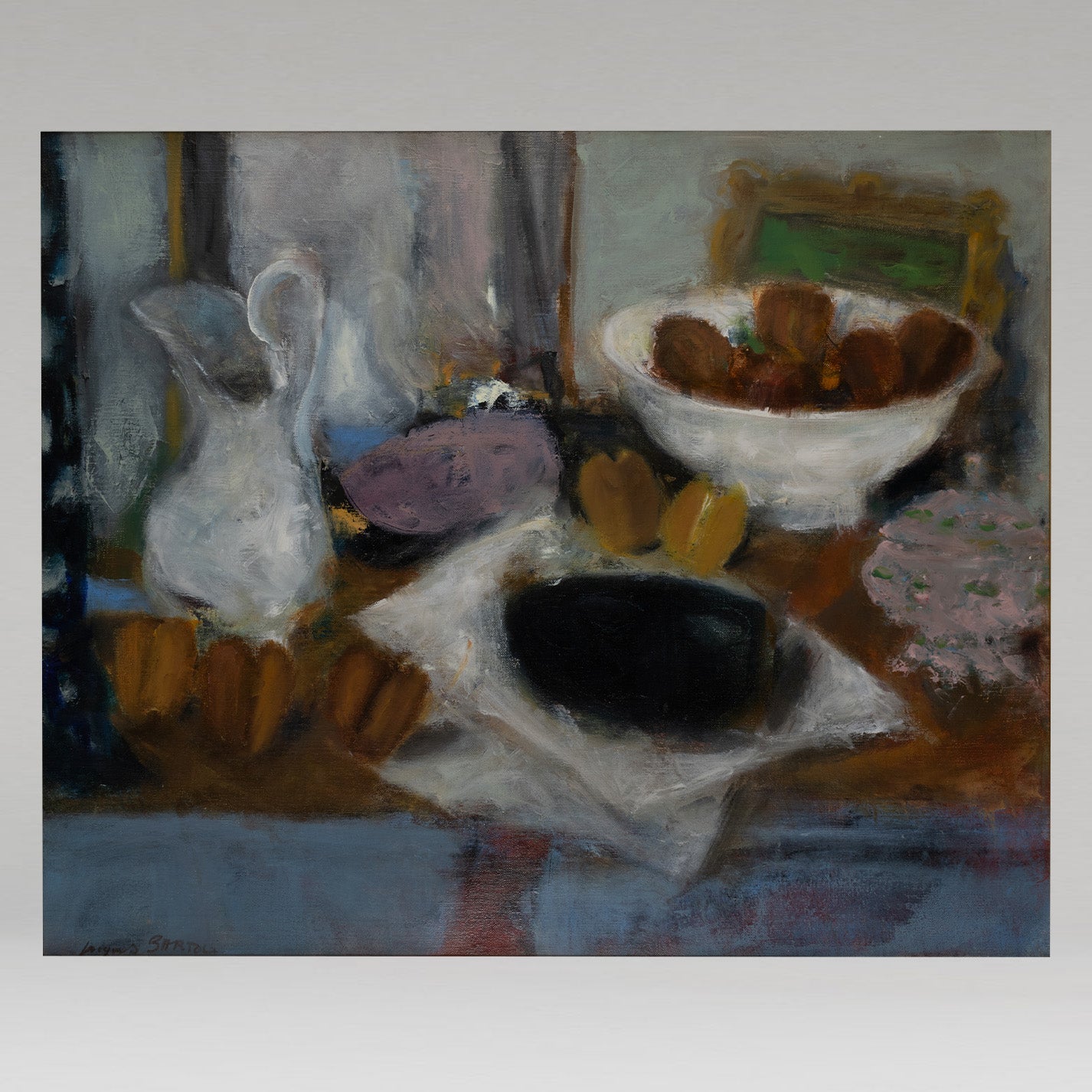 Jacques BARTOLI ( Fr. 1920 - 1995 ) / Fruit, Mask and Jug