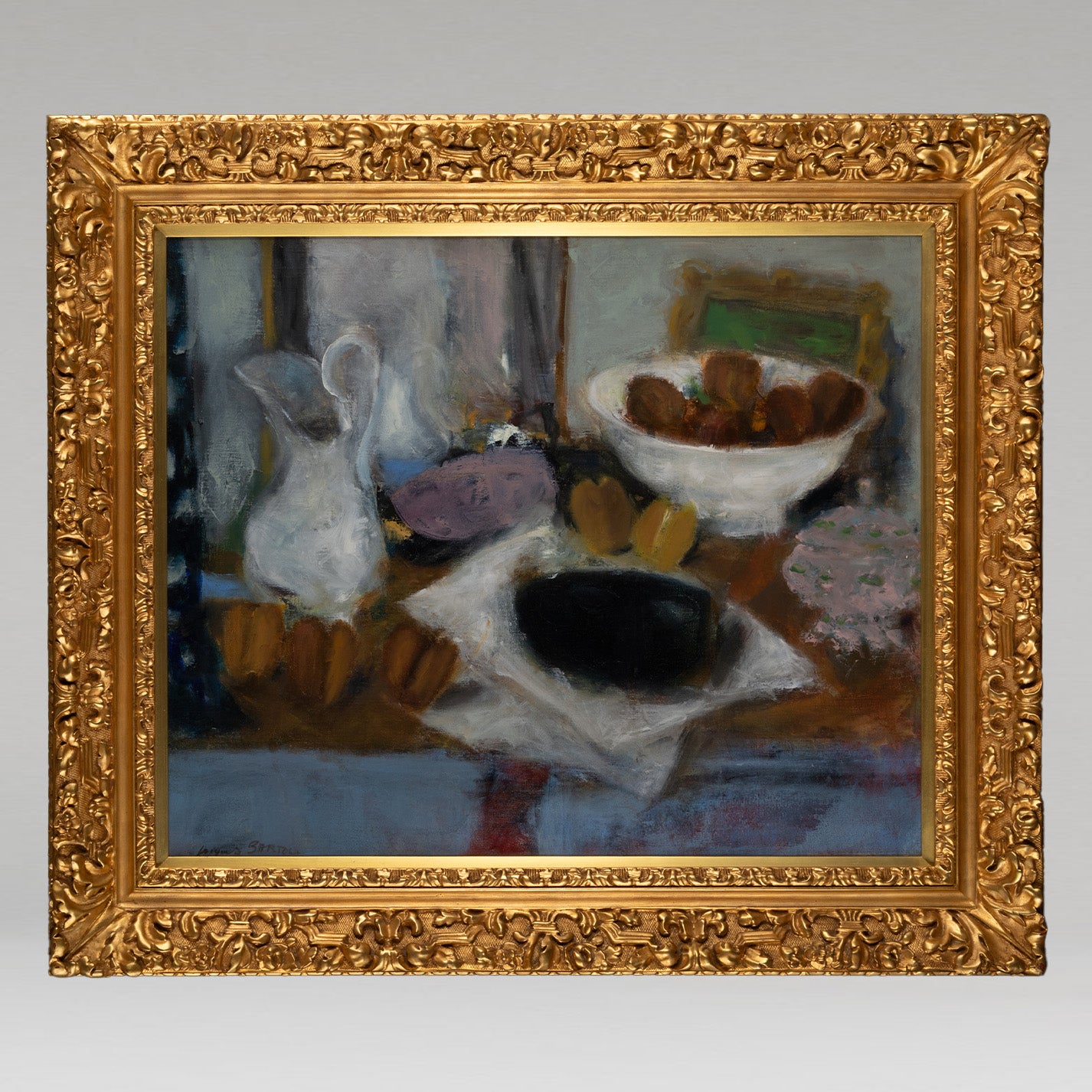 Jacques BARTOLI ( Fr. 1920 - 1995 ) / Fruit, Mask and Jug