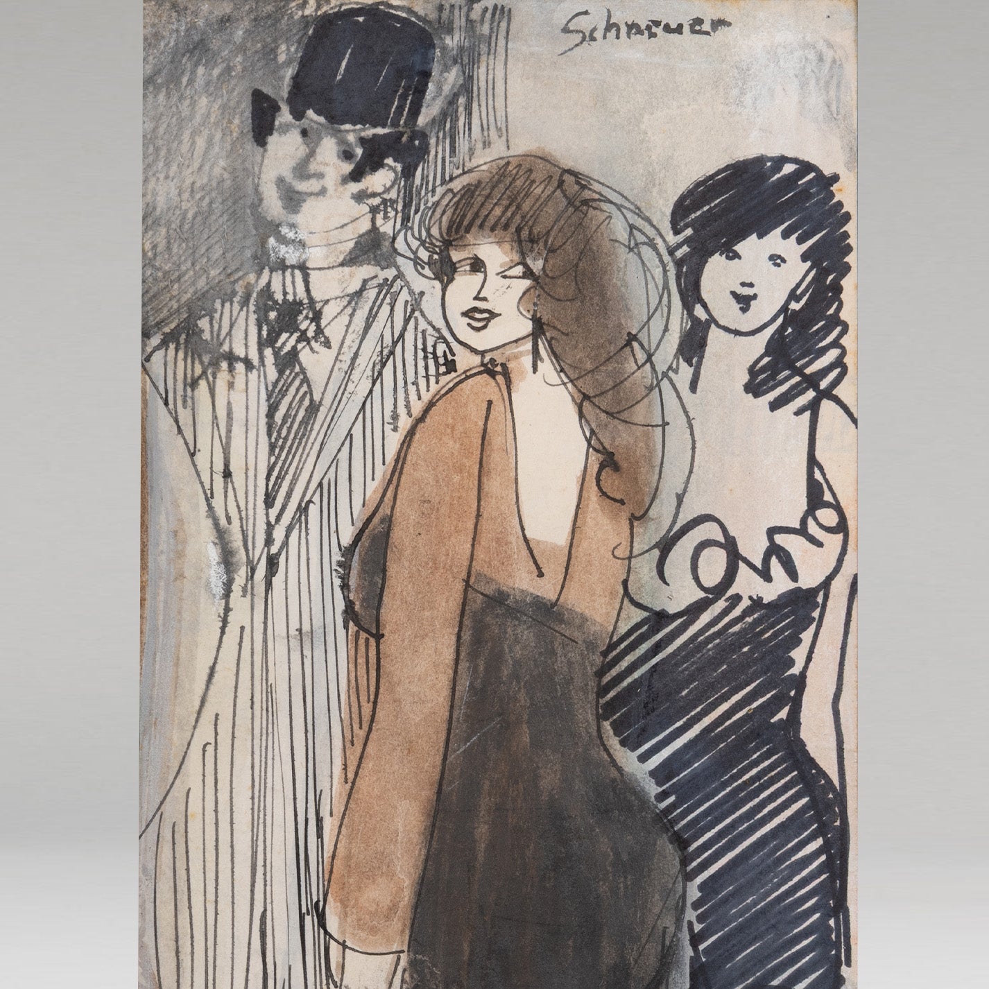 Schneuer DAVID ( Polish 1905 - 1988 ) / Three Figure