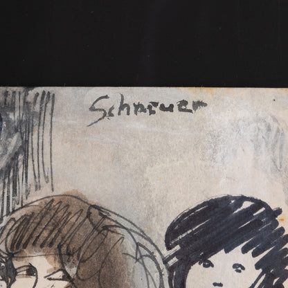 [D0515] Schneuer DAVID ( Polish 1905 - 1988 ) / Three Figure