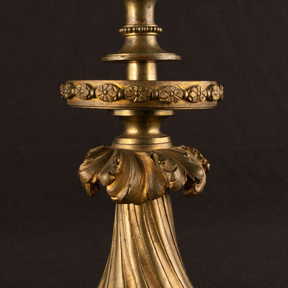 Bronze sculpture crystal glass vase