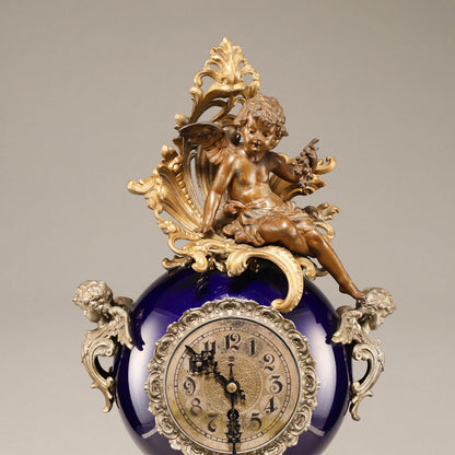 天使紋飾壁炉臺鐘