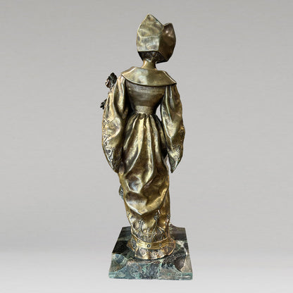 Attributed to Gustavo Obiols Delgado "Woman with bouquet"