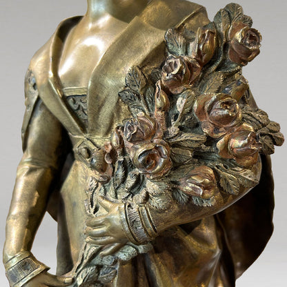 Attributed to Gustavo Obiols Delgado "Woman with bouquet"