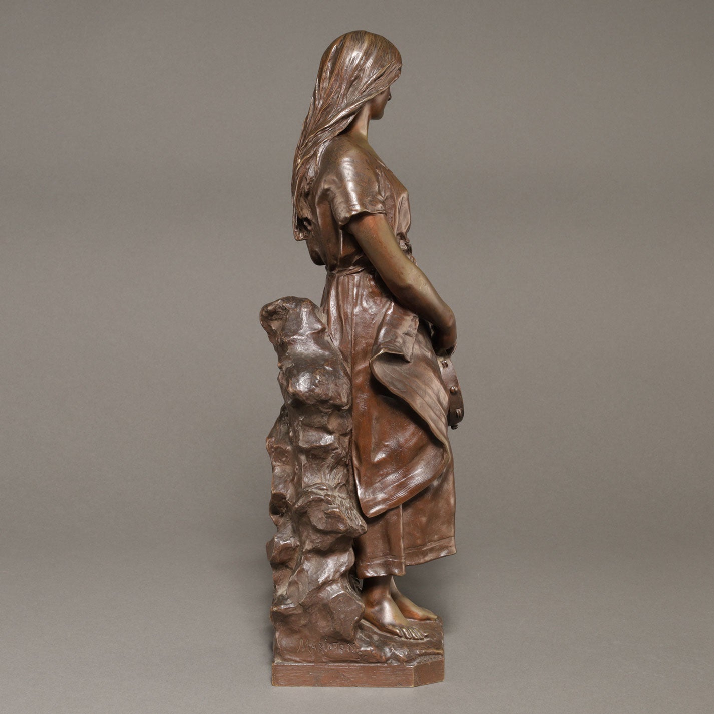 Eugene MARIOTON ( Fr. 1854 - 1925 ) / Tambourine player