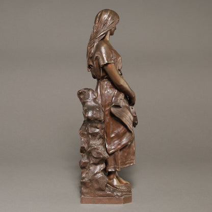 Eugene MARIOTON ( Fr. 1854 - 1925 ) / Tambourine player
