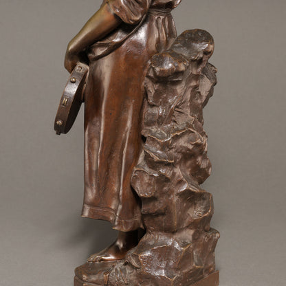 Eugene MARIOTON ( Fr. 1854 - 1925 ) / Tambourine player