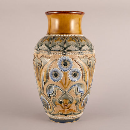 Doulton Lambeth "Flower Vase with Flower Pattern"