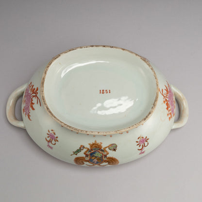 Soup tureen with emblem of eagle(Russia?)
