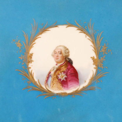 Sèvres Style Tray with Portrait of Louis XVI