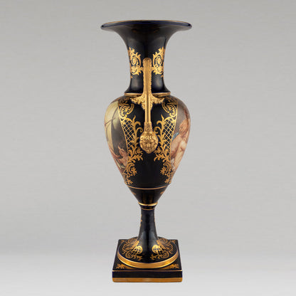Unknown Pottery "Cobalt gilt Angel jar"