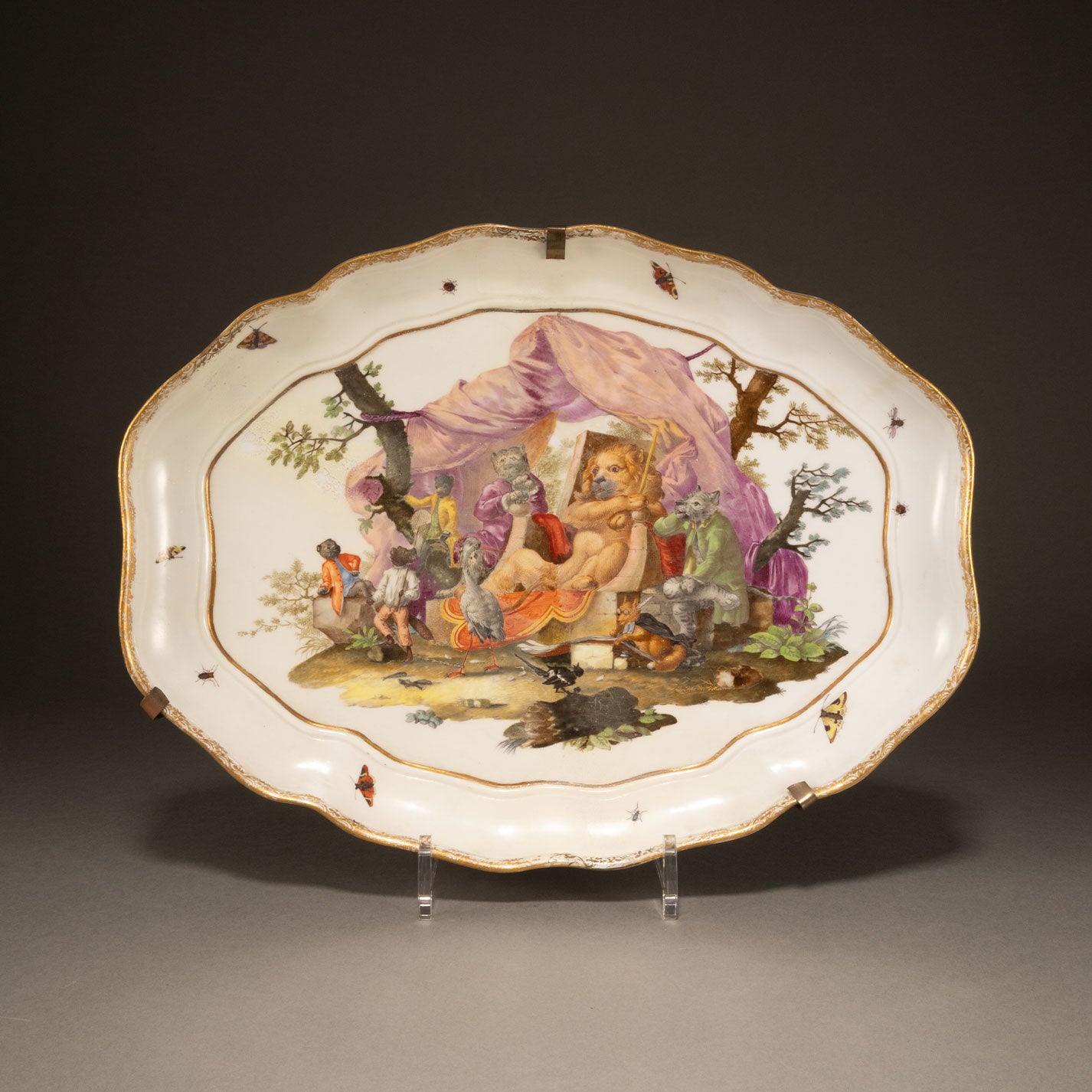 Meissen 梅森/麥森瓷 動物紋盤