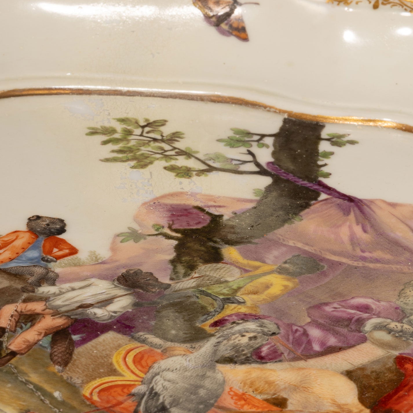 Meissen 梅森/麥森瓷 動物紋盤