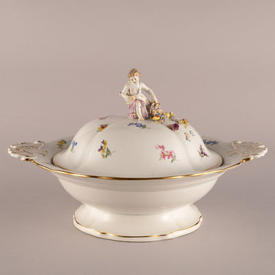 Meissen 梅森/麥森瓷 天使花朵托盤