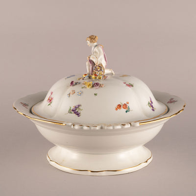 Meissen 梅森/麥森瓷 天使花朵托盤