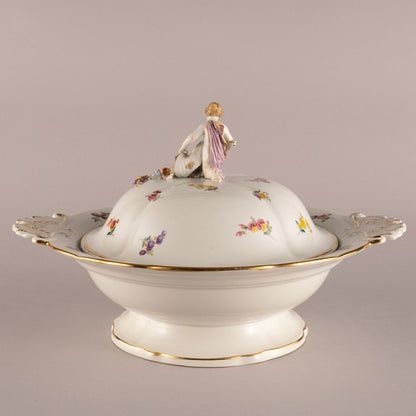 Meissen 梅森/麥森瓷 天使花朵托盤